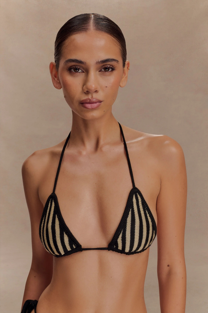 Striped String Triangle Bikini