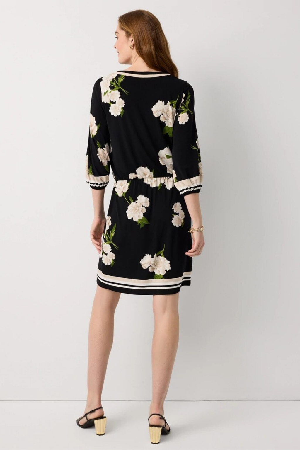 V Neck Mini Dress Floral Elegant Style