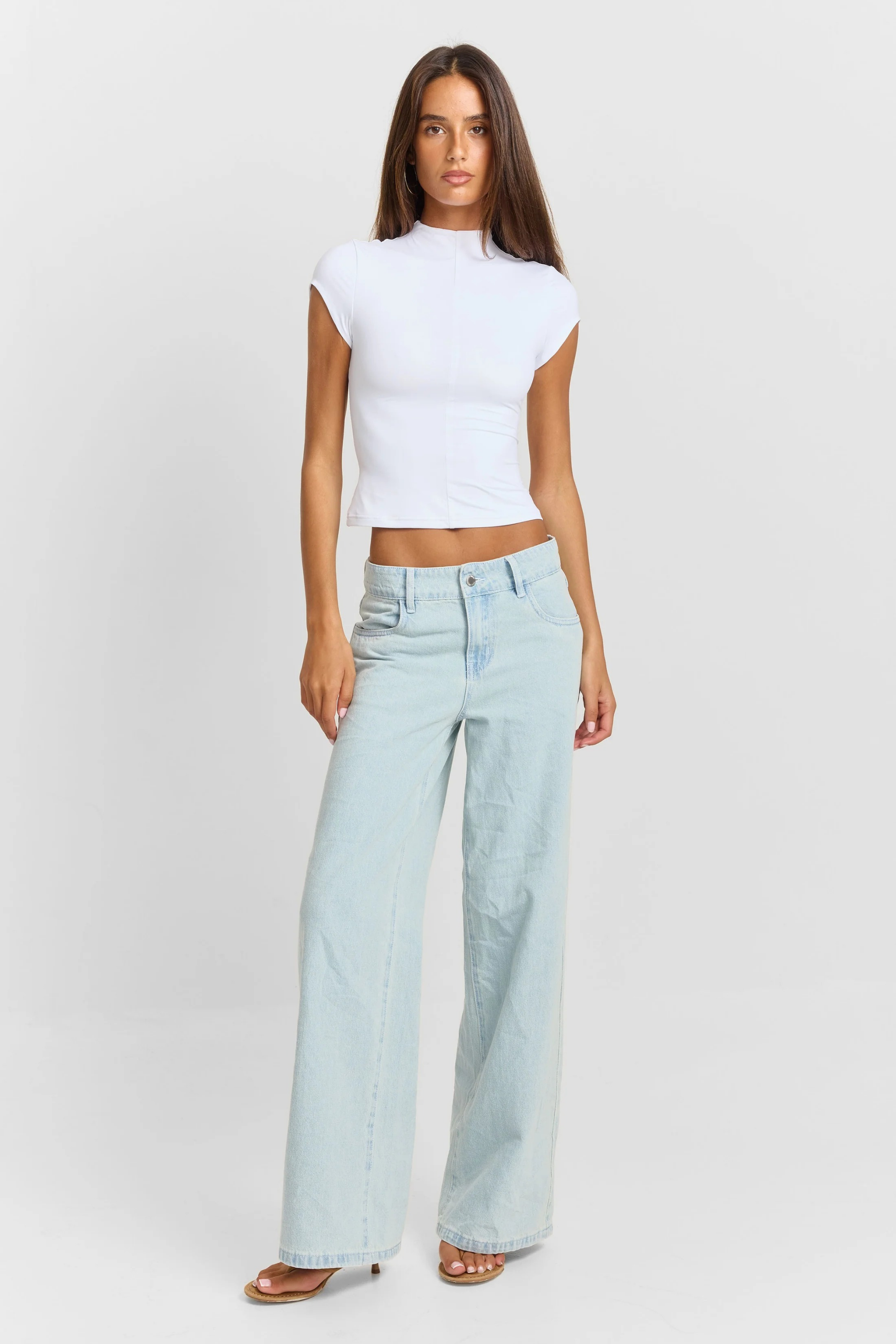 Wide Leg Jeans High Rise Relaxed Style