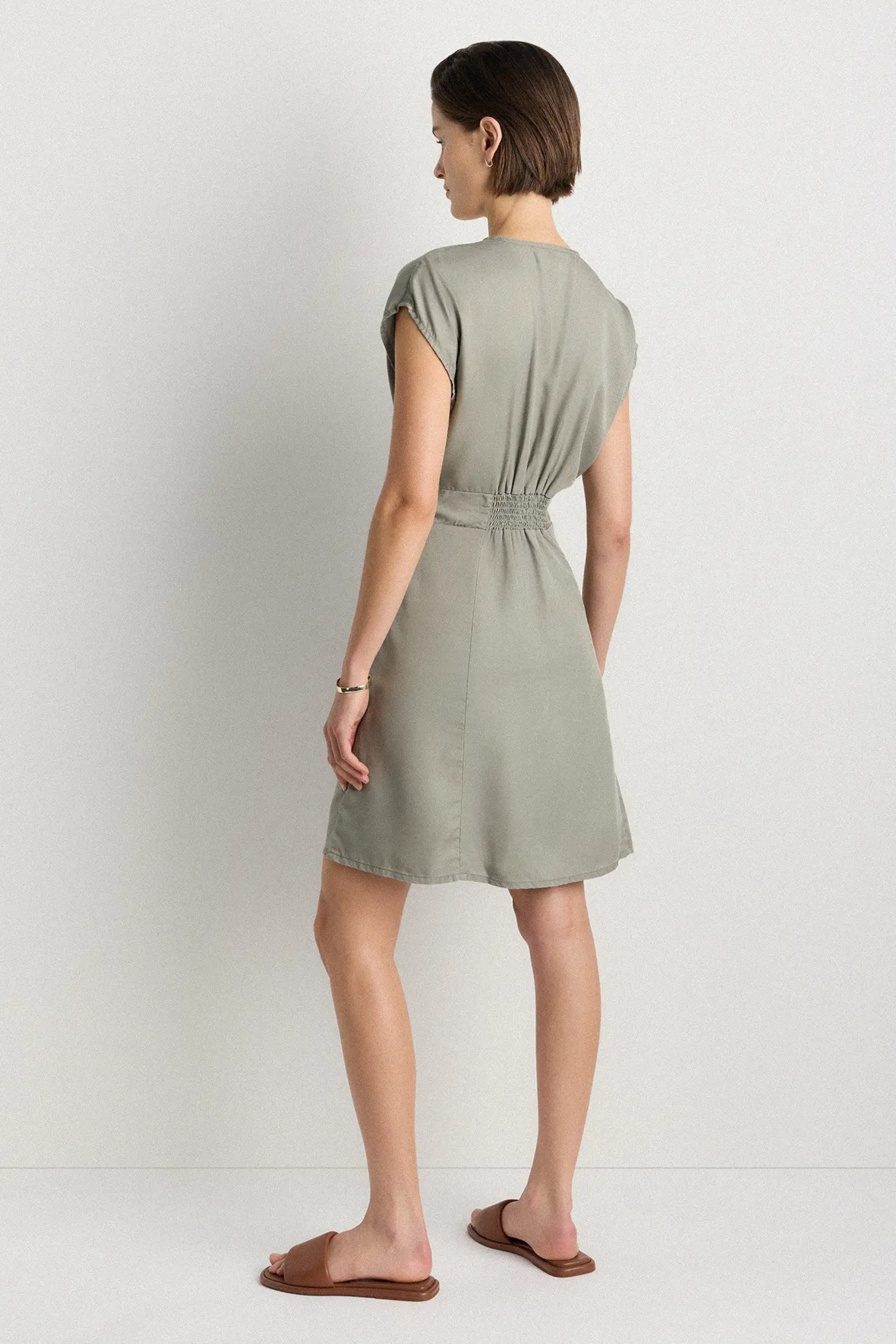 Mini Dress Deep V Neck Relaxed Style