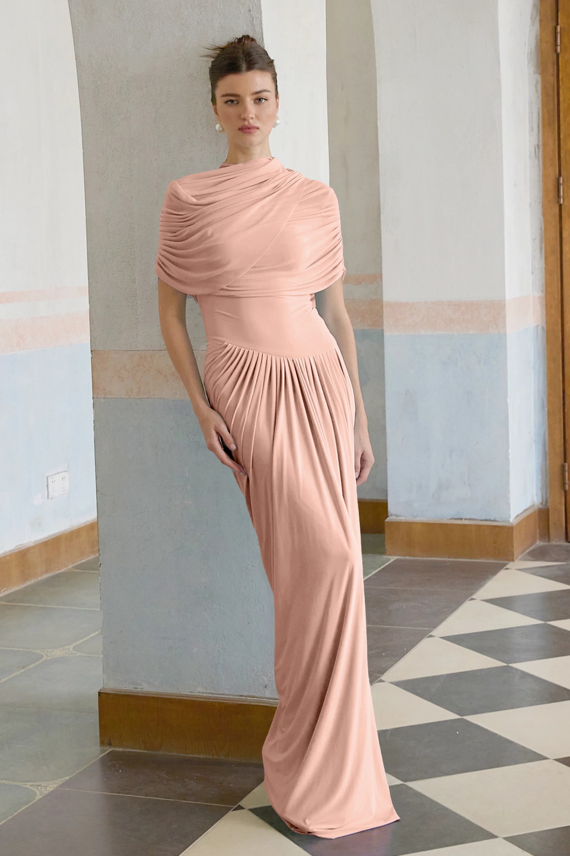 Solara Drape Maxi Dress