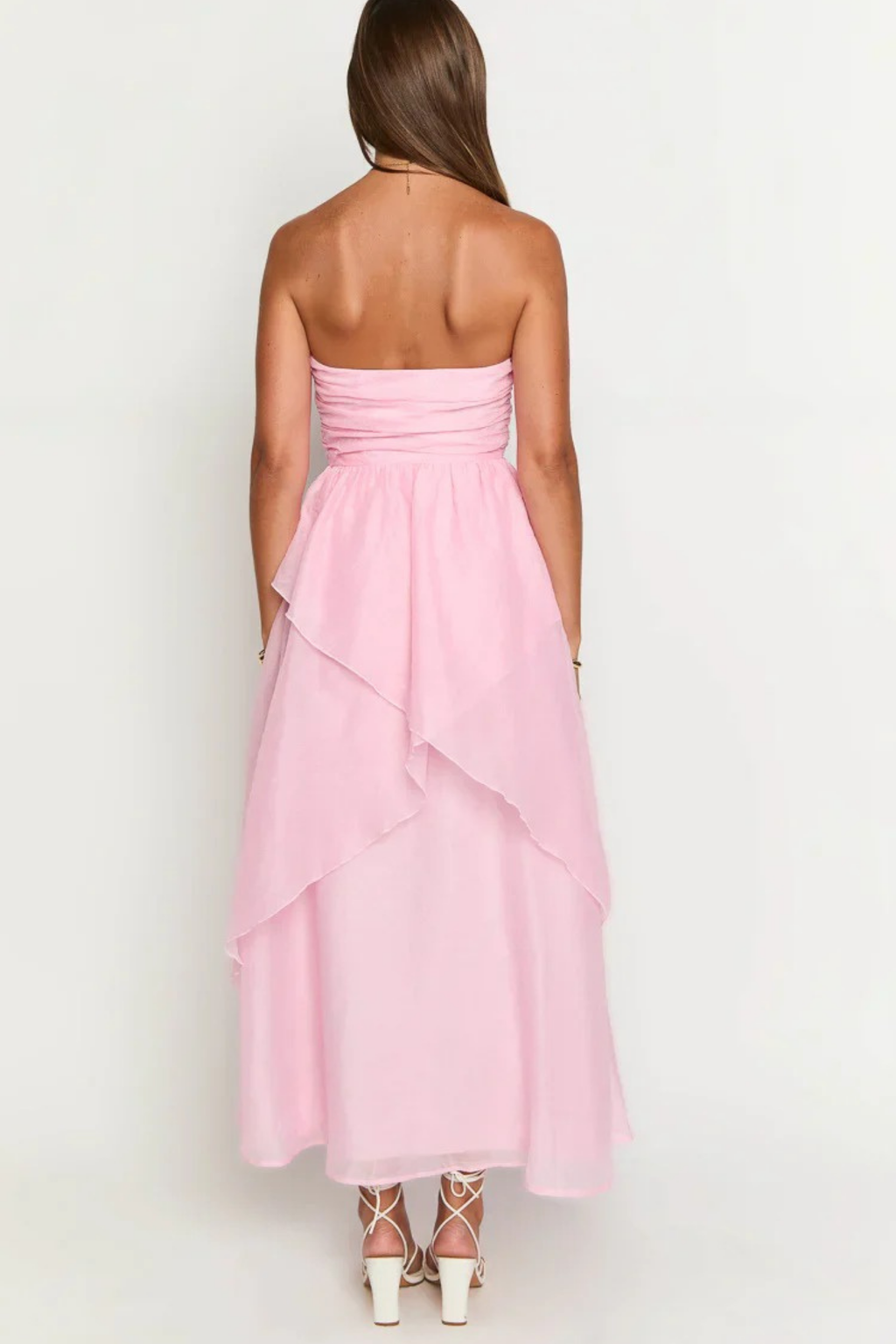 Formal Maxi Dress Strapless Flowing Style