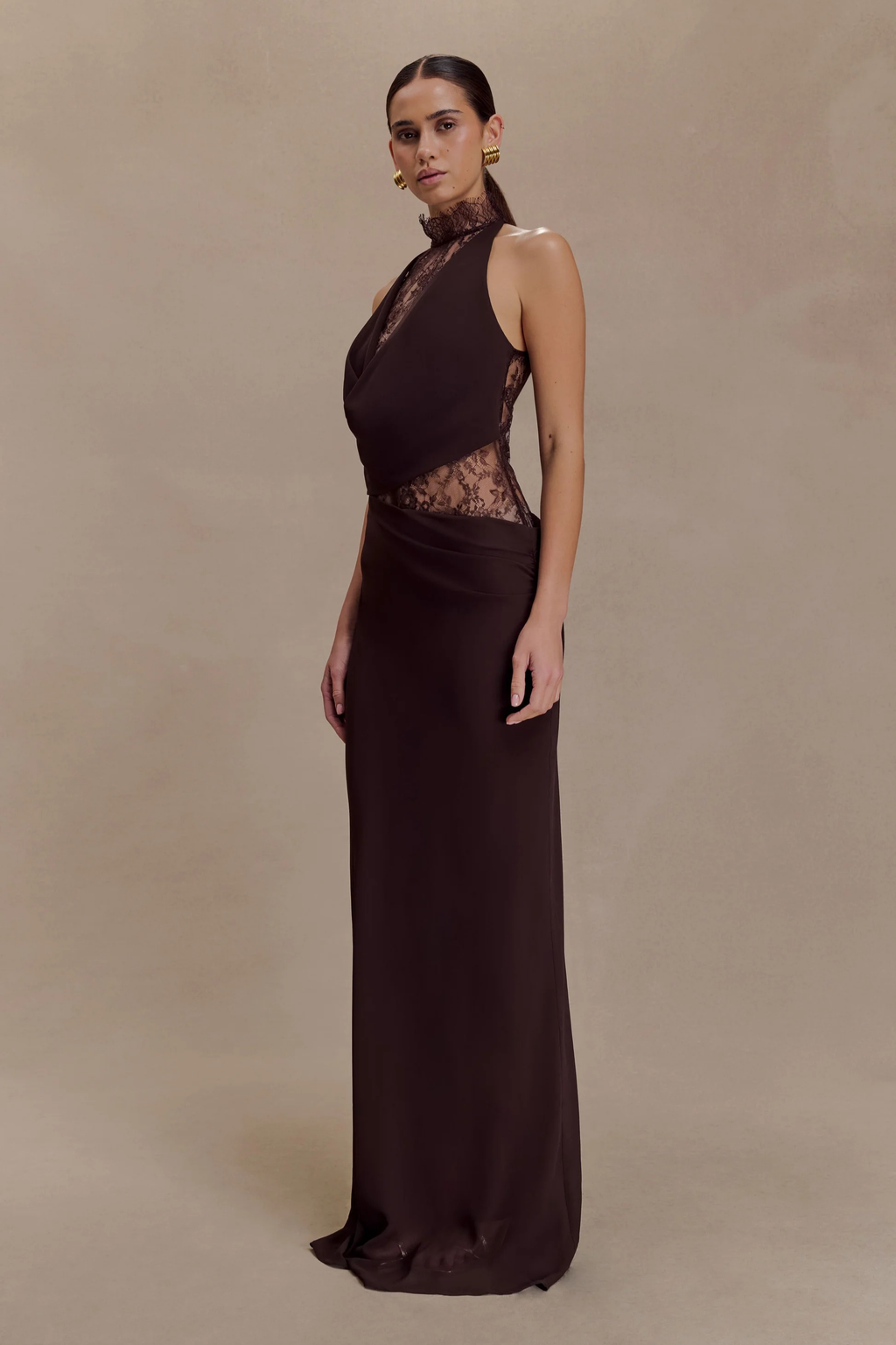 Noir Allure Maxi Dress