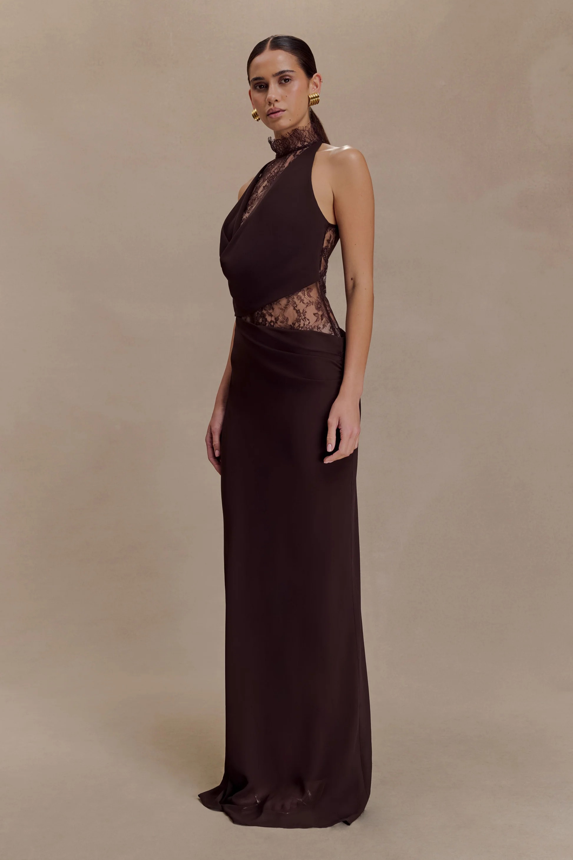 Noir Allure Maxi Dress