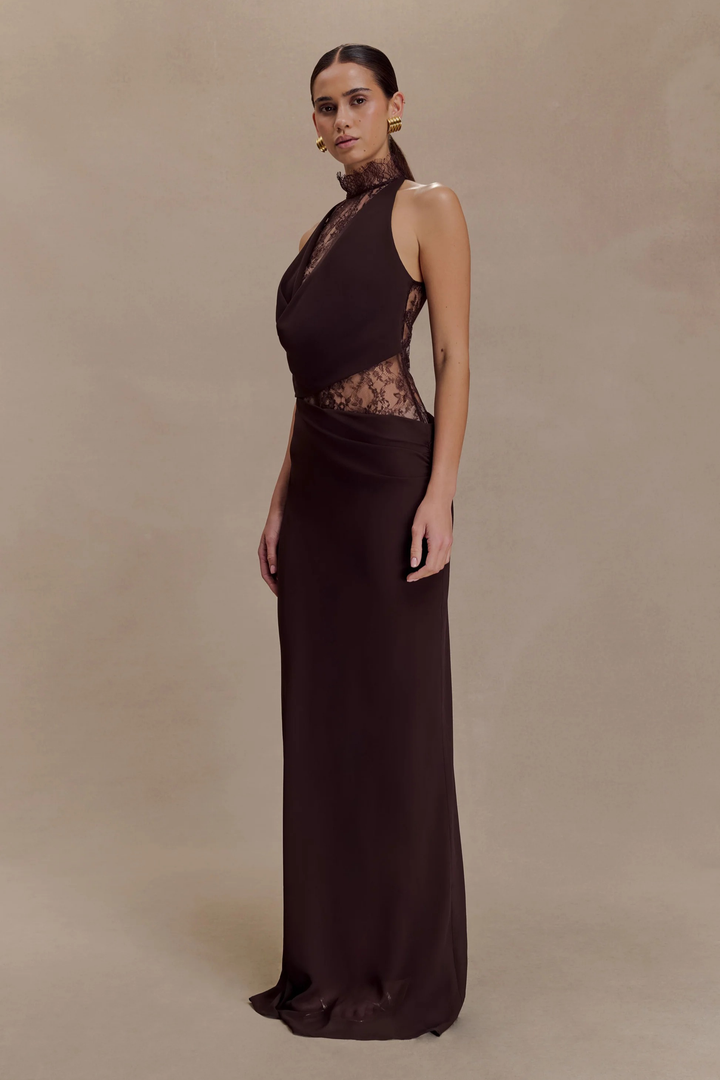 Noir Allure Maxi Dress