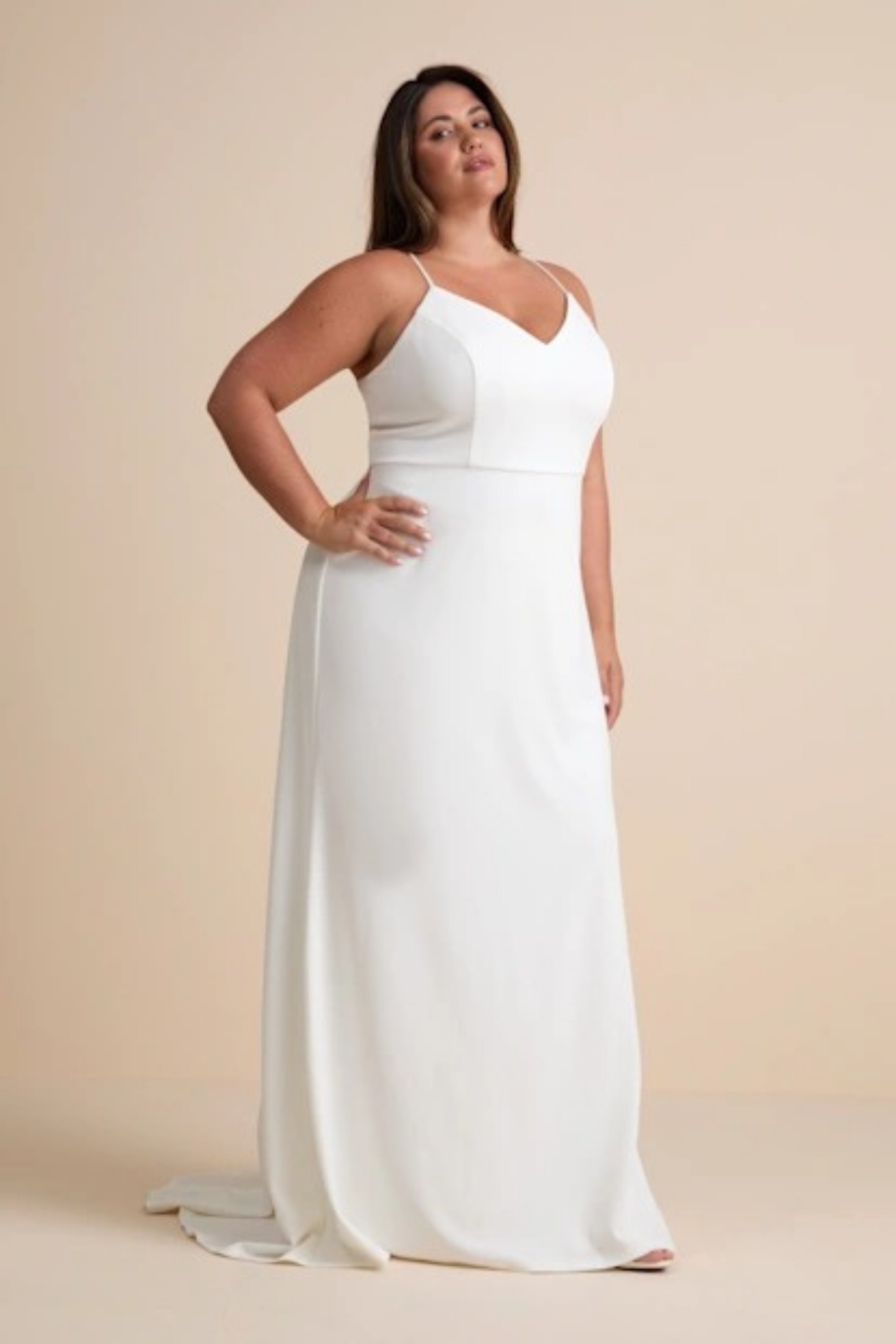 Elegant Wedding Maxi Dress V Neck Open Back Mermaid Bridal Style