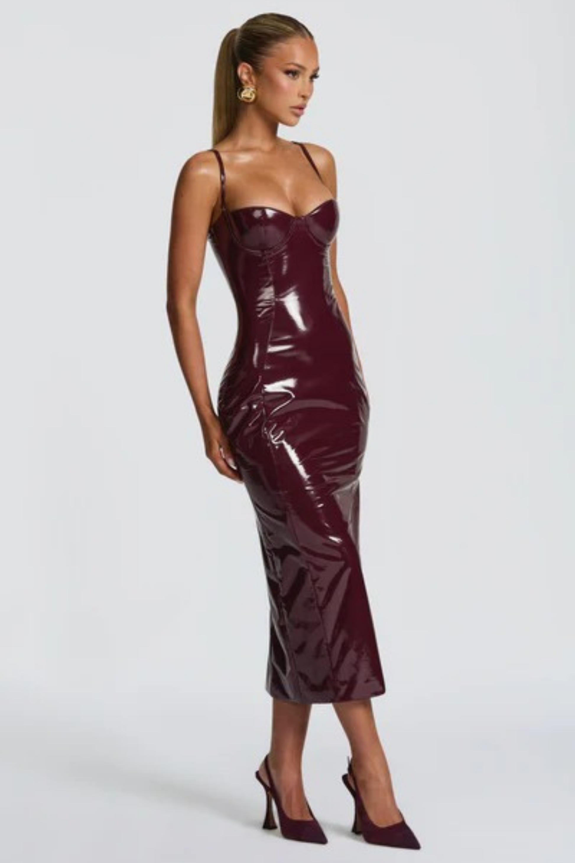 Scarlet Temptation Midi Dress