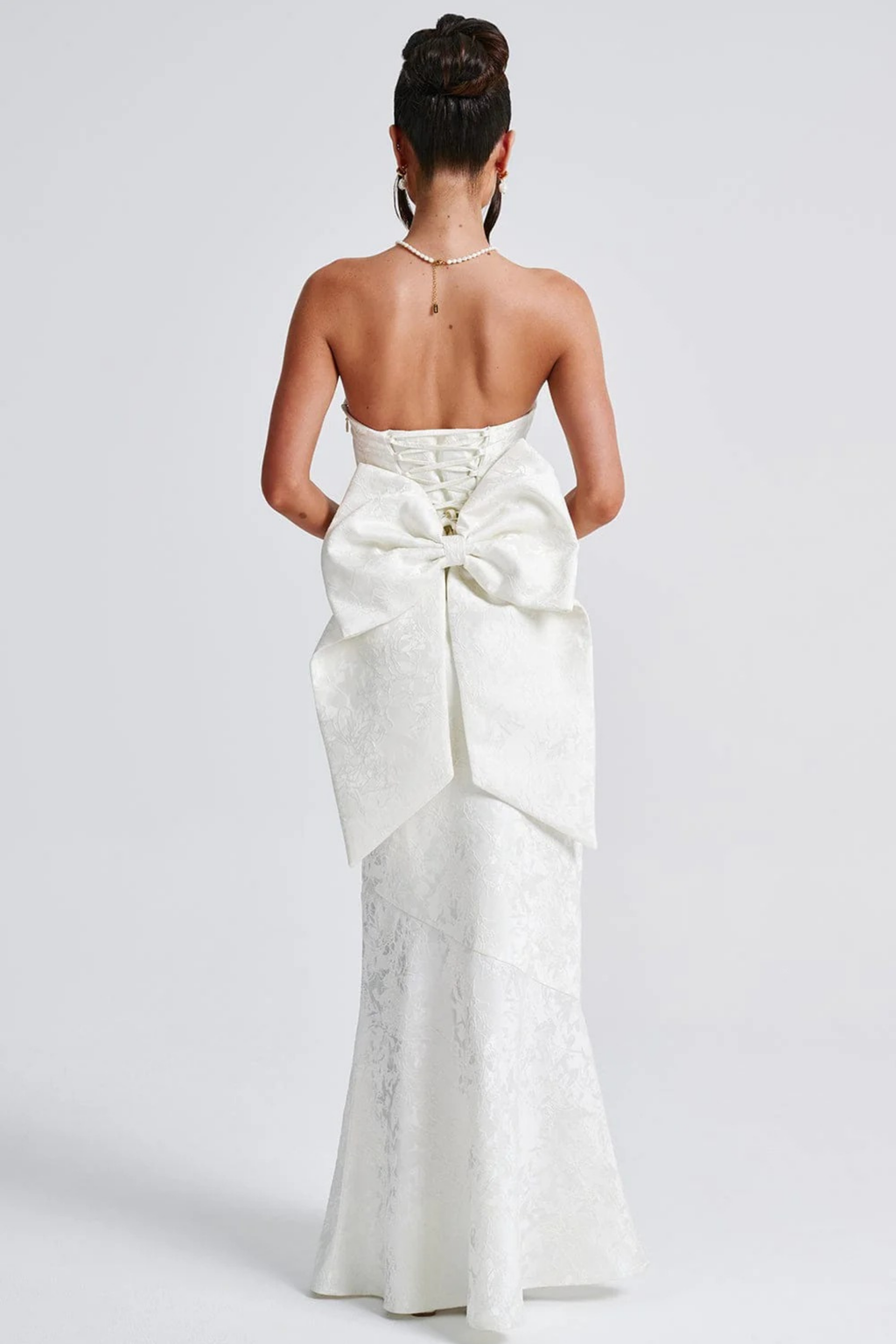 Elegant Maxi Dress Strapless Bodycon Sleek Wedding Guest Style