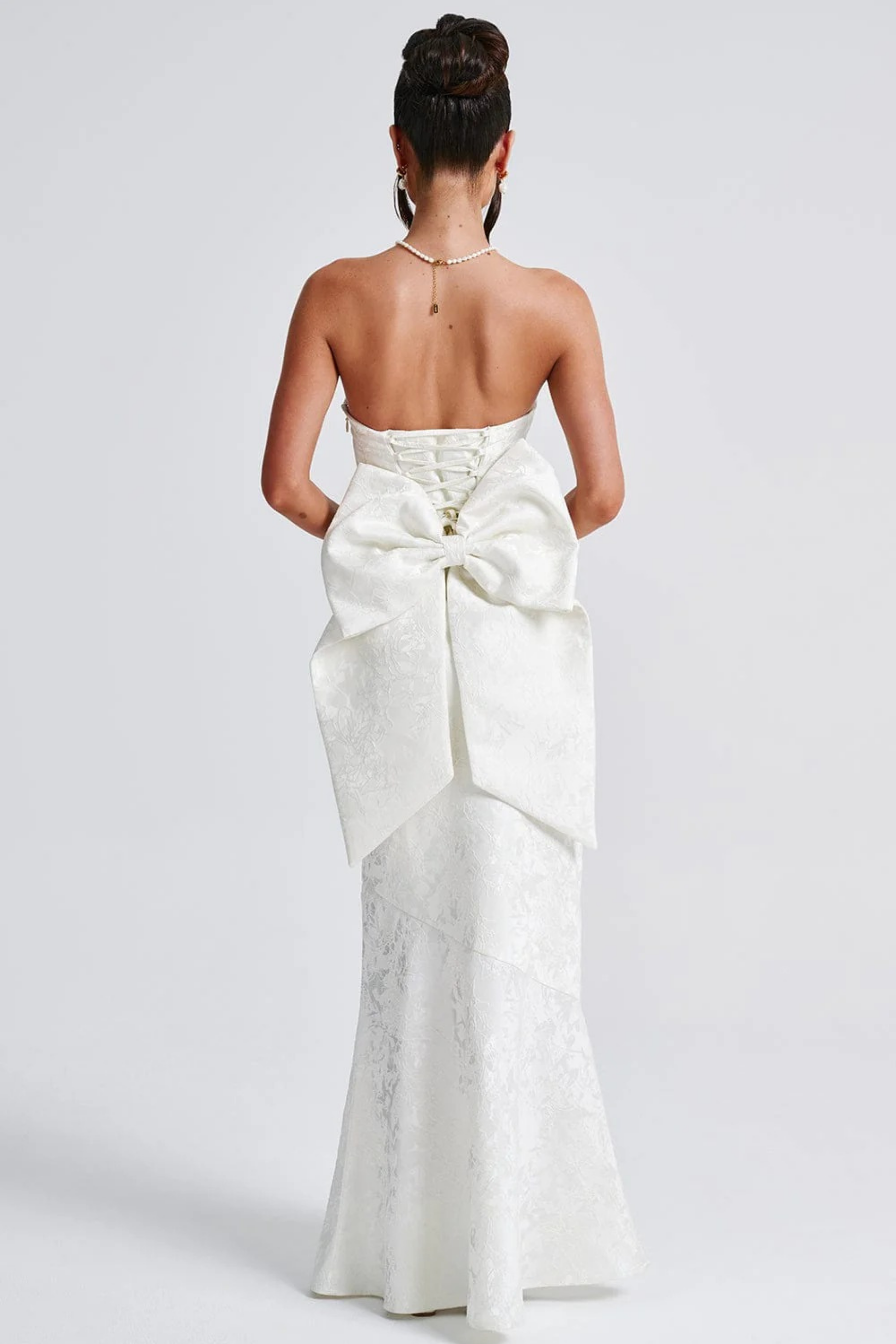 Elegant Maxi Dress Strapless Bodycon Sleek Wedding Guest Style