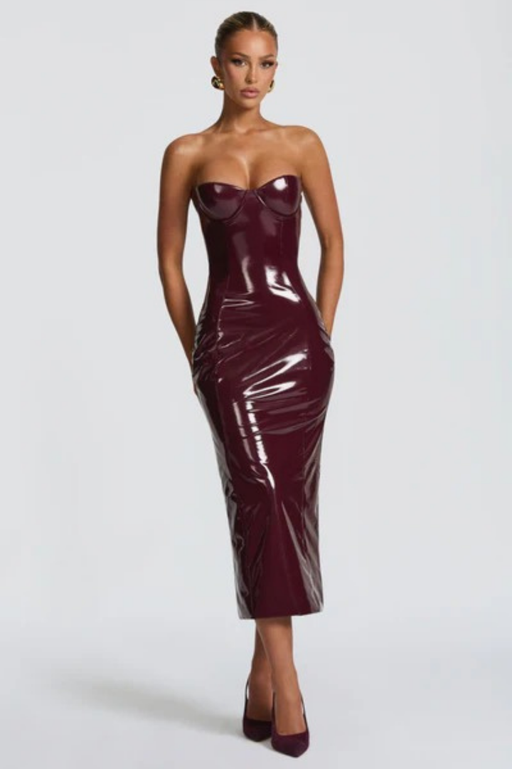 Scarlet Temptation Midi Dress
