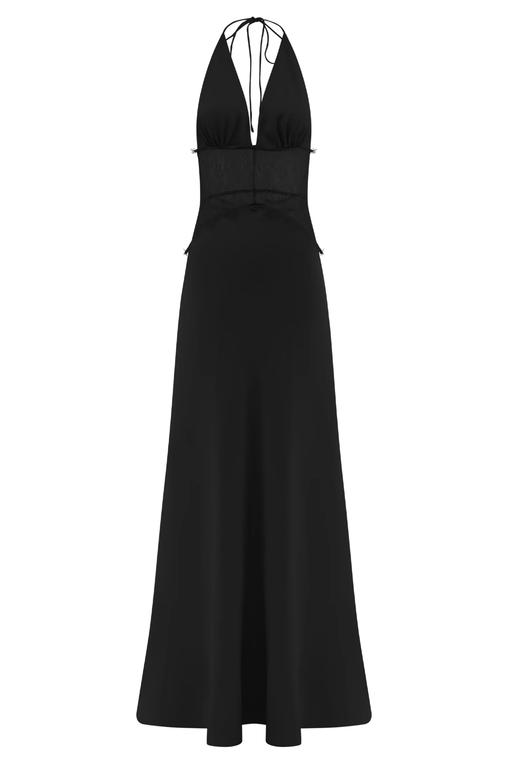 Black Silk Seduction Maxi Dress