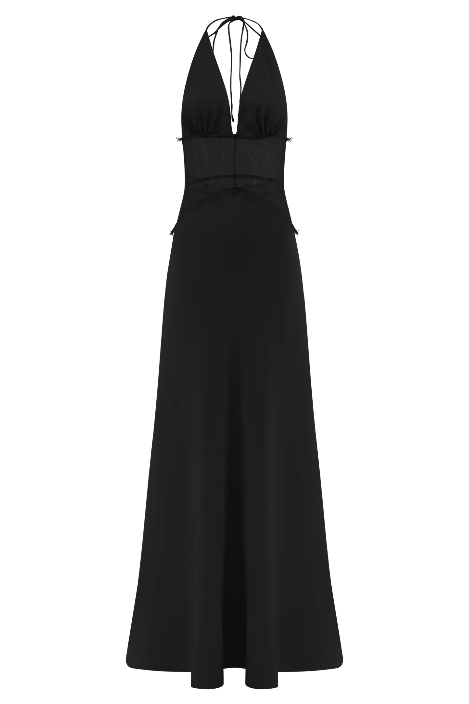 Black Silk Seduction Maxi Dress