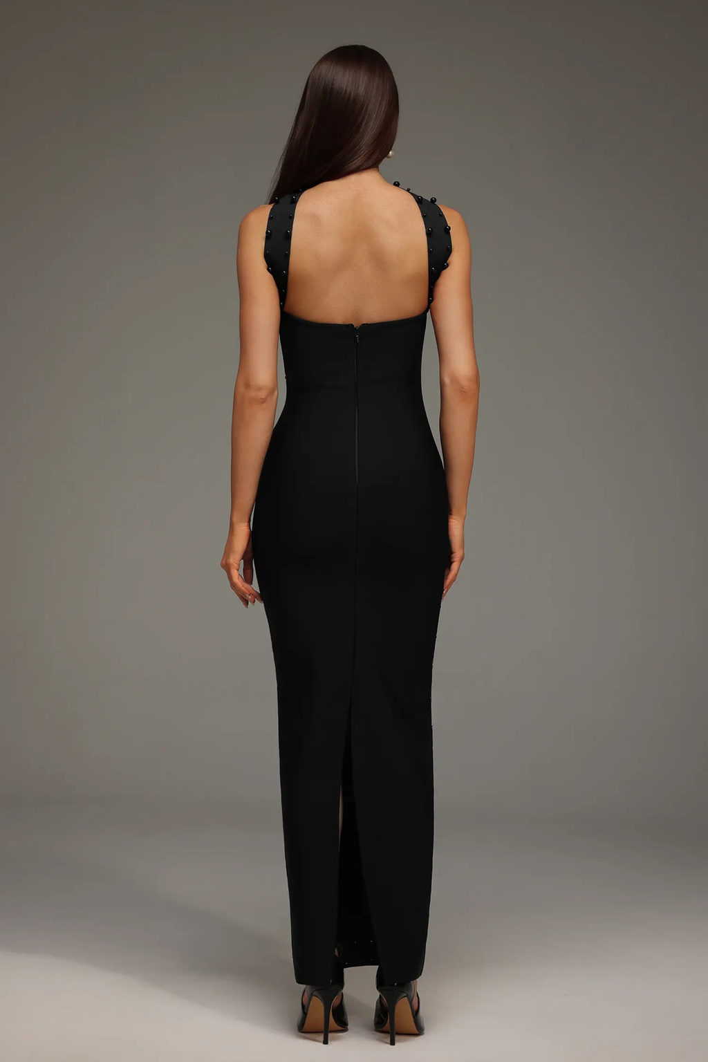 Noir Elegance Maxi Dress