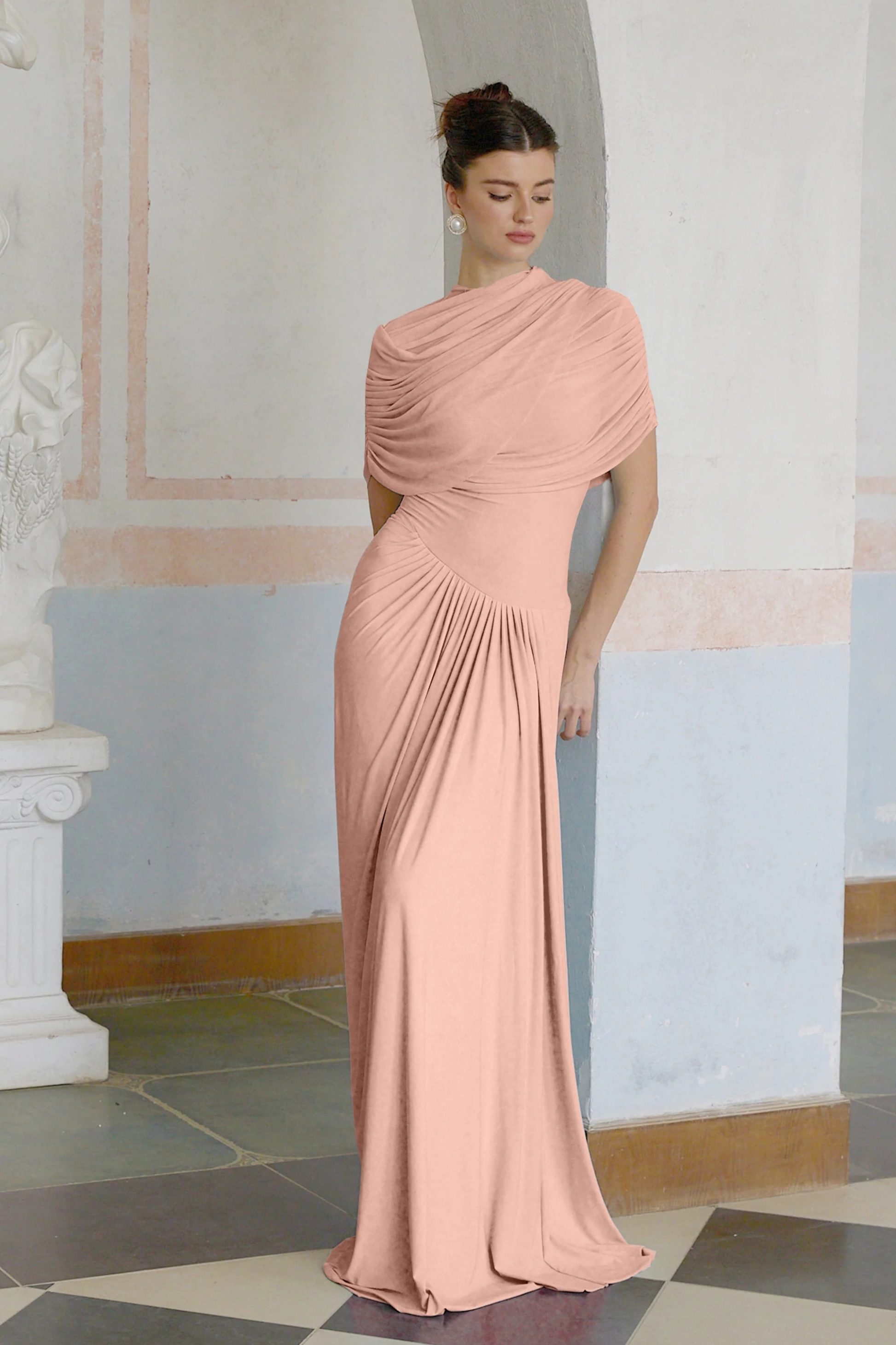 Solara Drape Maxi Dress