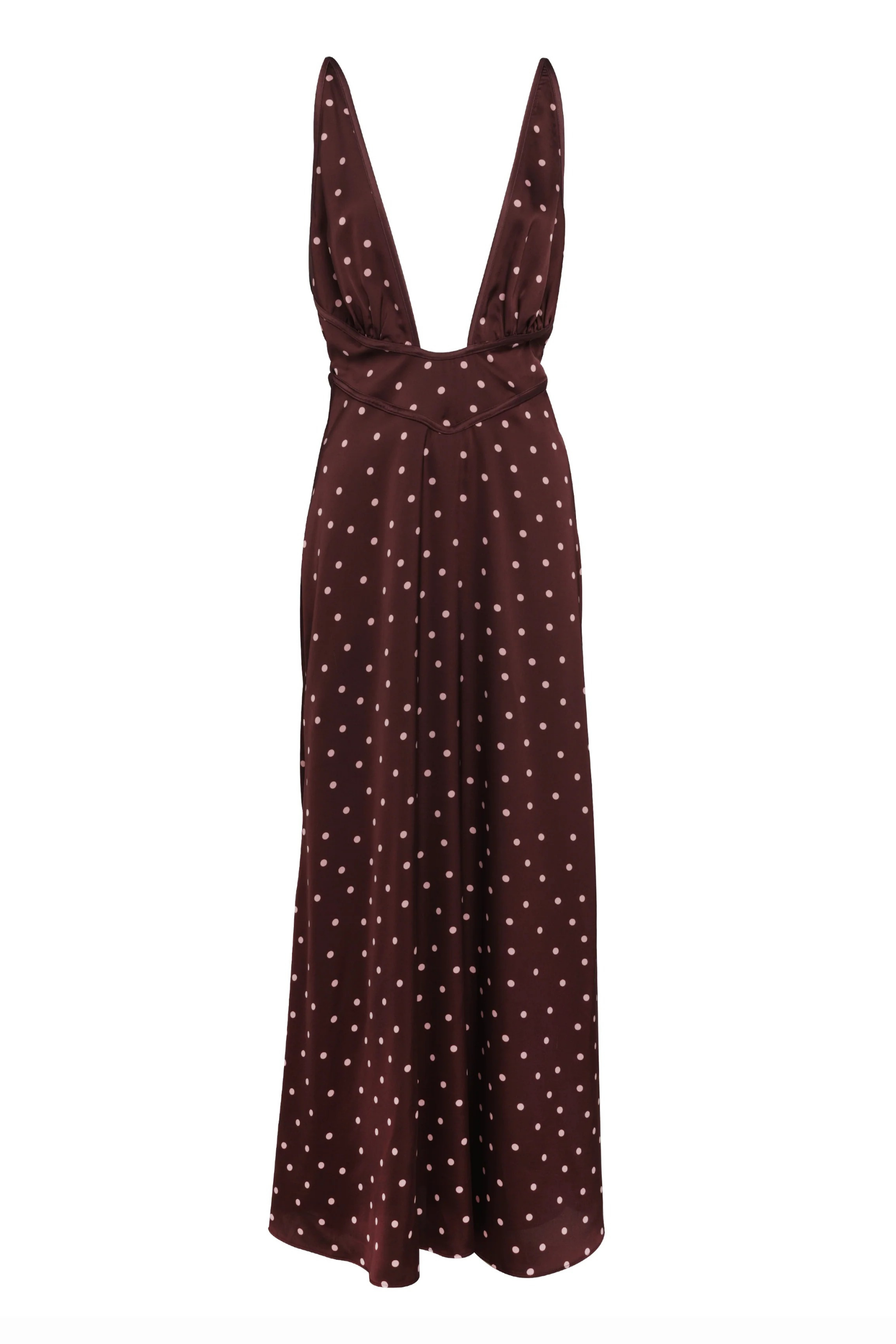Deep V Neck Maxi Dress Flowy Silhouette Style