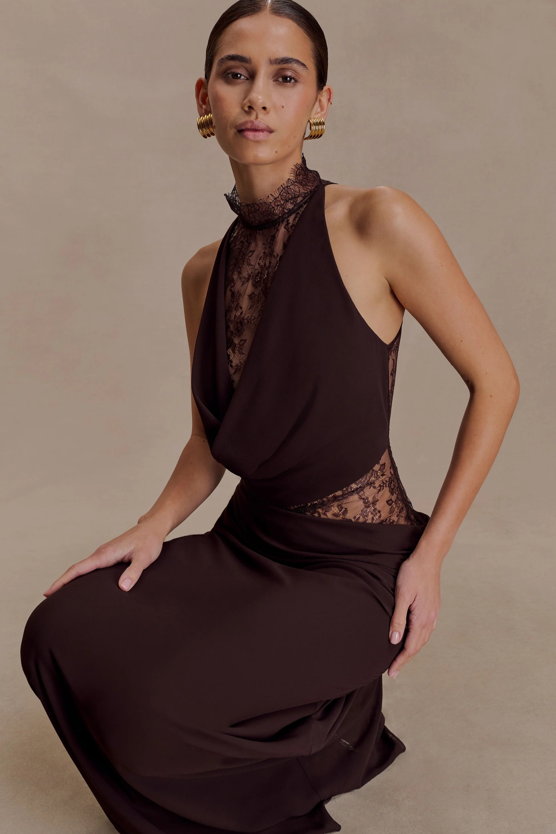 Noir Allure Maxi Dress