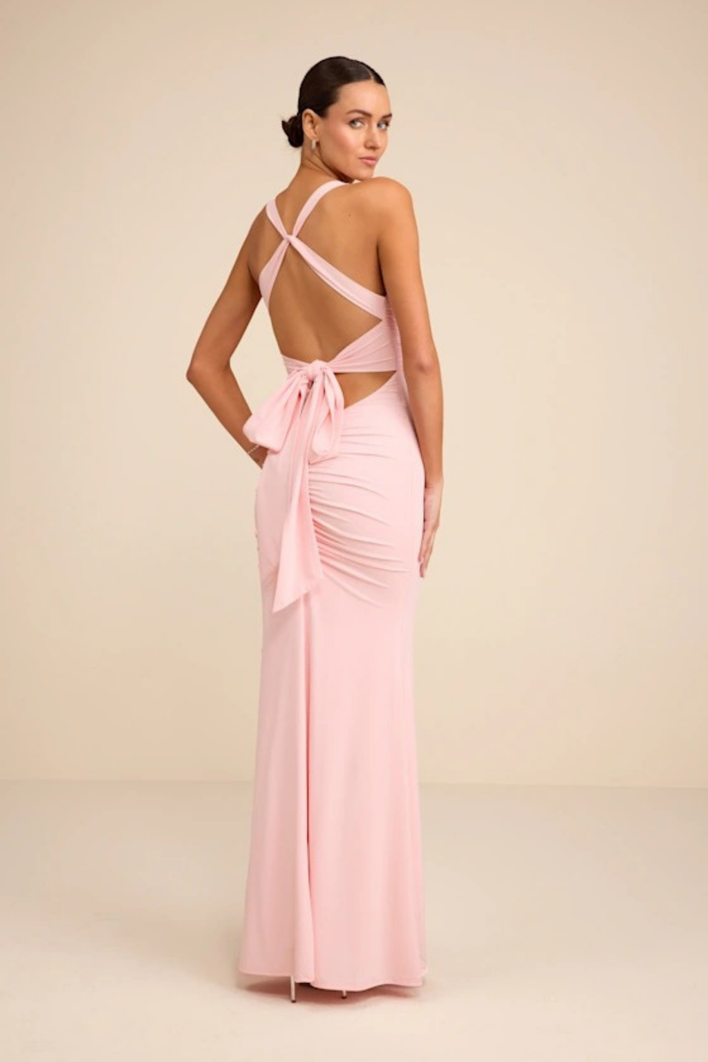 Wedding Guest Maxi Dress Twist Front Elegant Style
