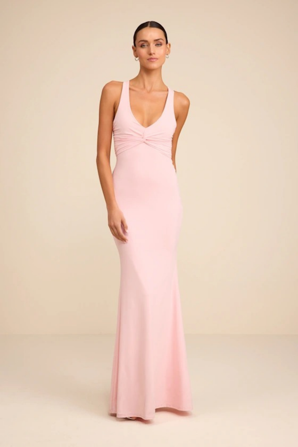 Wedding Guest Maxi Dress Twist Front Elegant Style