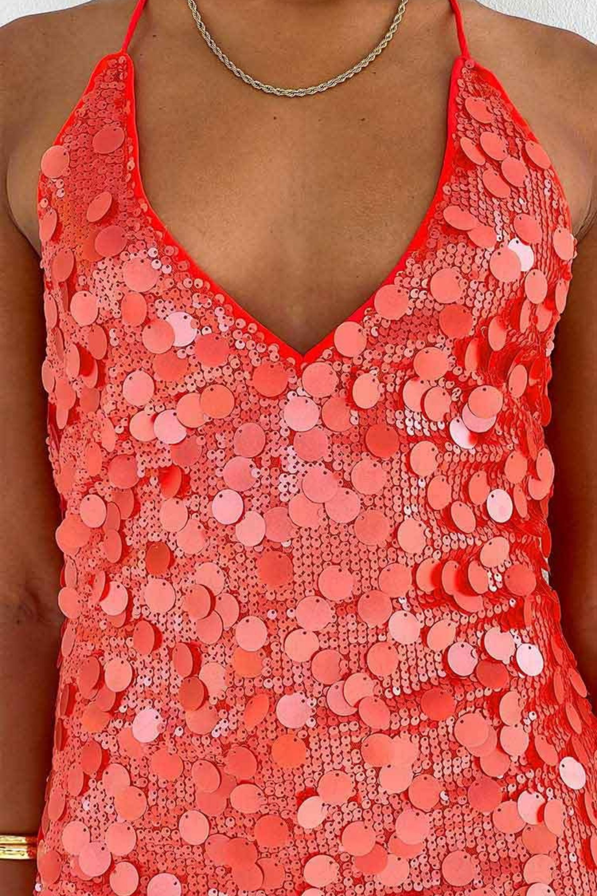 Mini Party Dress Halter Neck Sequin Bodycon Style