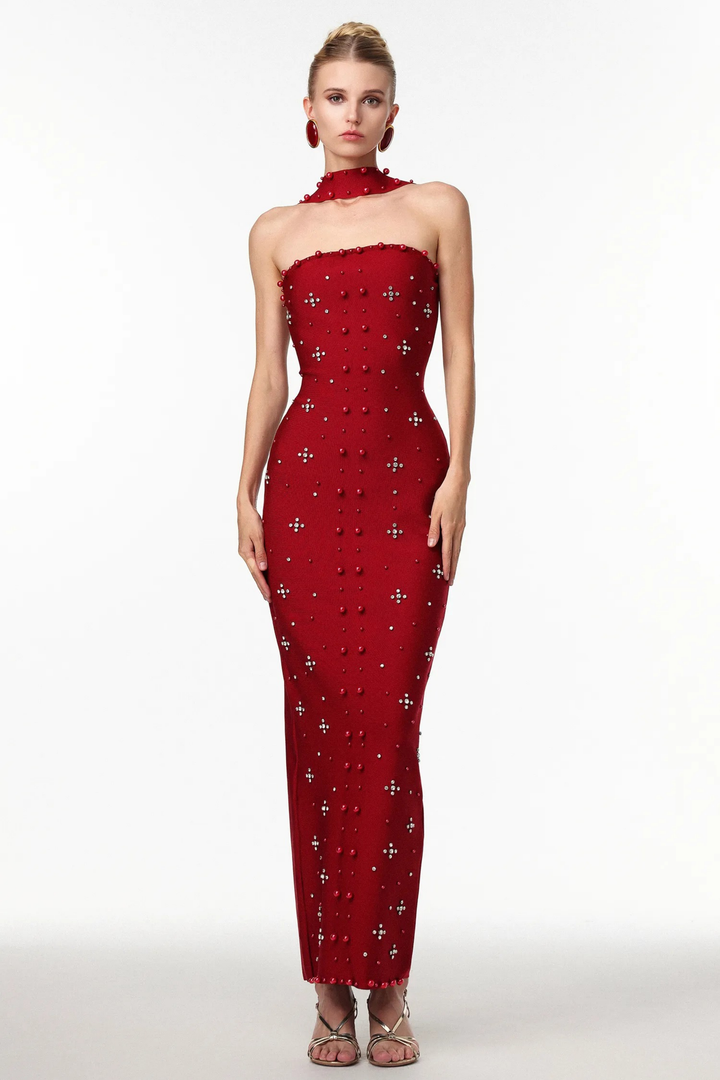 Noir Elegance Maxi Dress