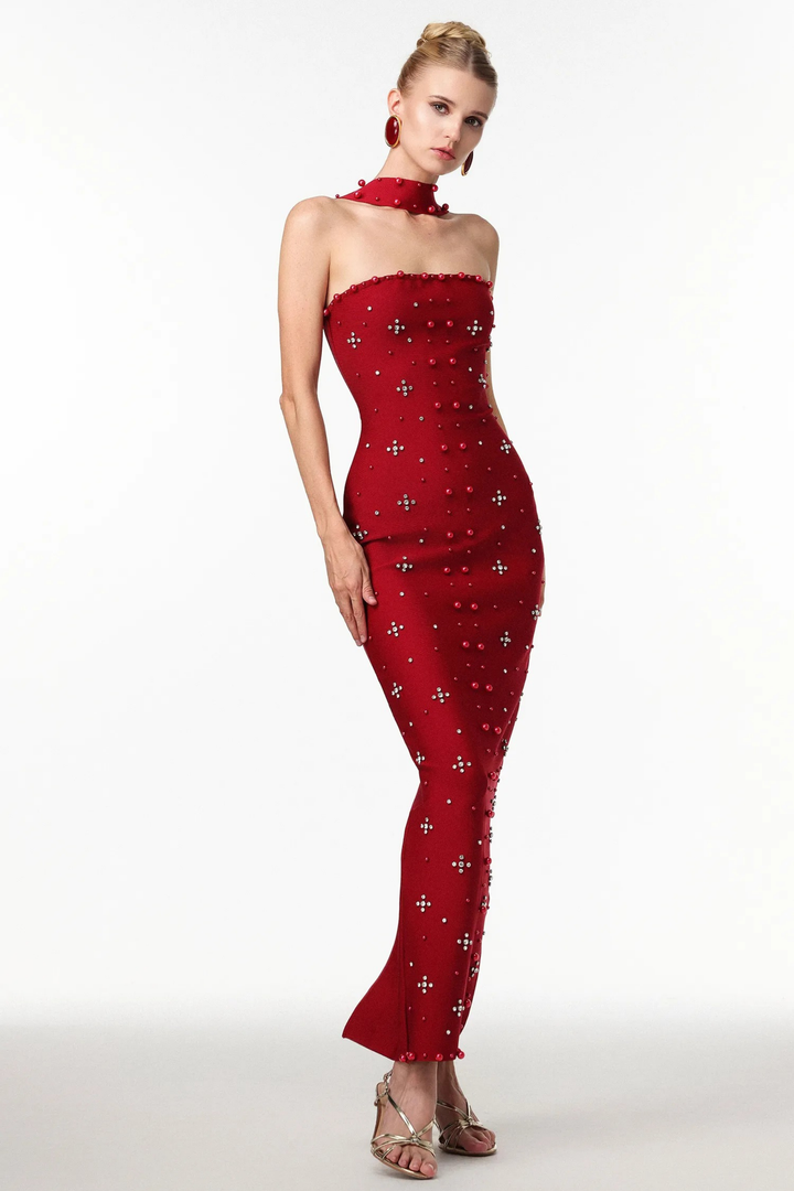 Noir Elegance Maxi Dress
