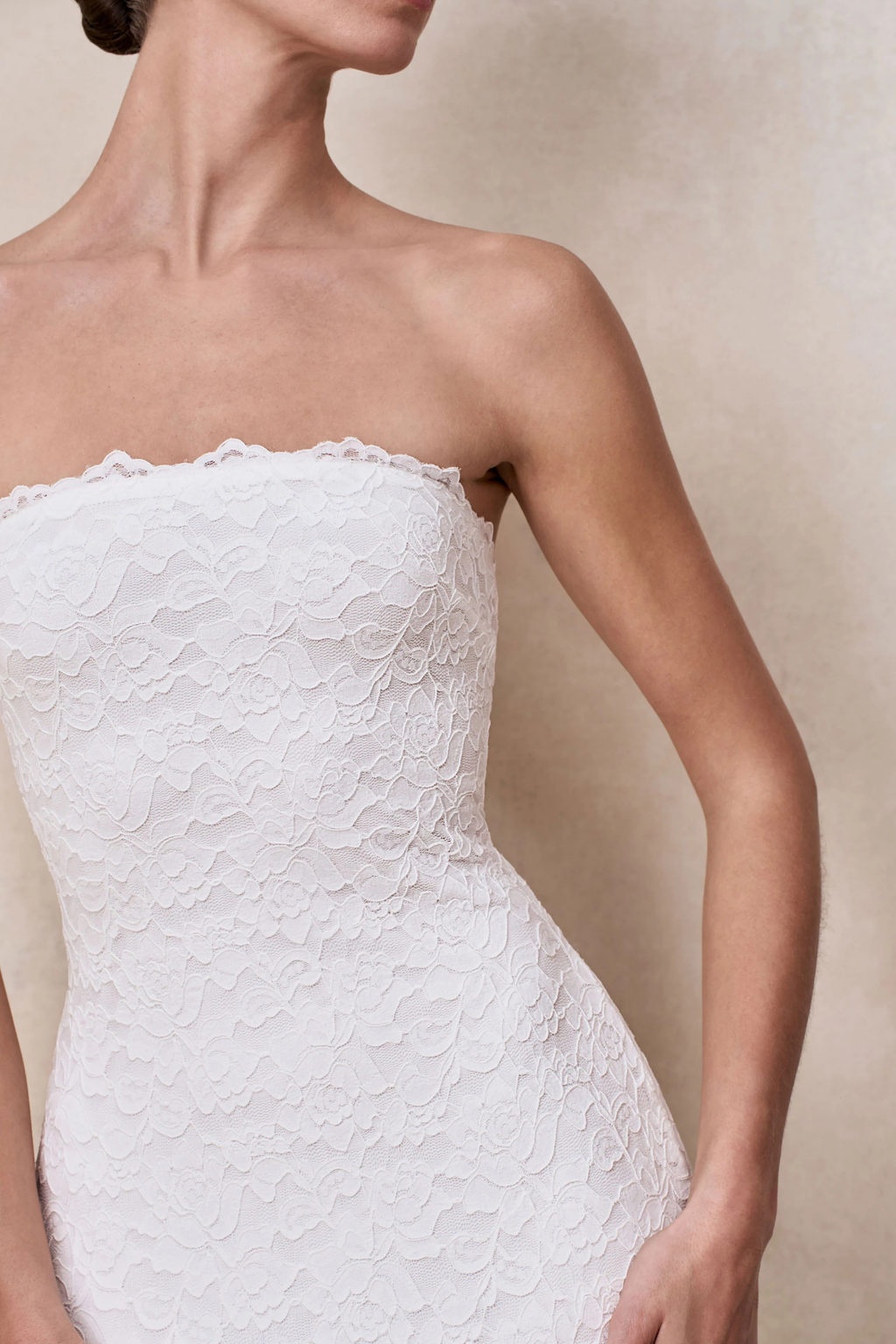 Bridesmaid Maxi Dress Lace Scarf Detail Style