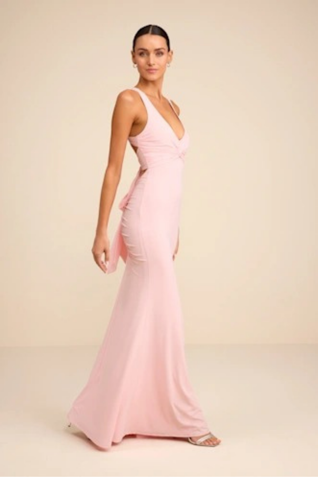 Wedding Guest Maxi Dress Twist Front Elegant Style