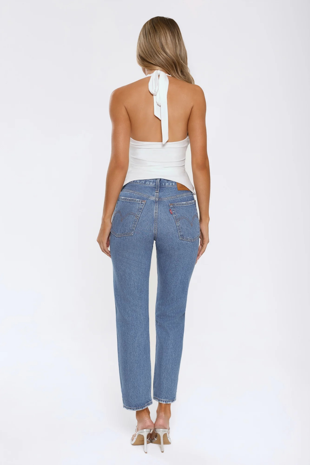 Ivory Sculpt Halter Top