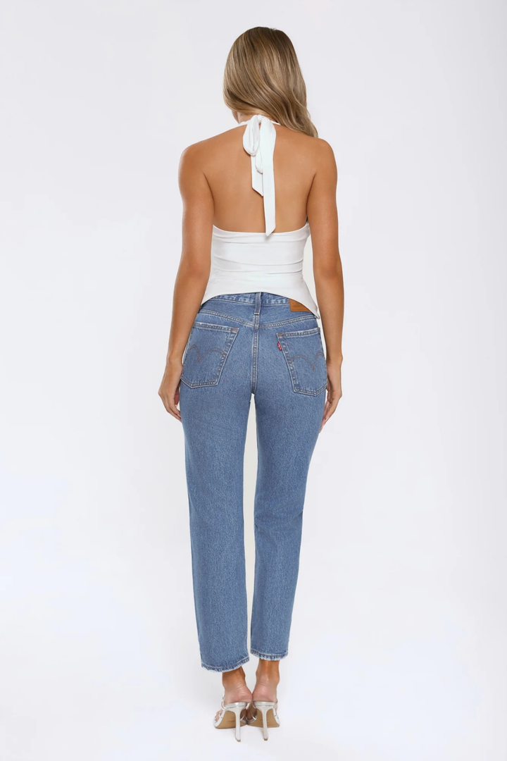 Ivory Sculpt Halter Top